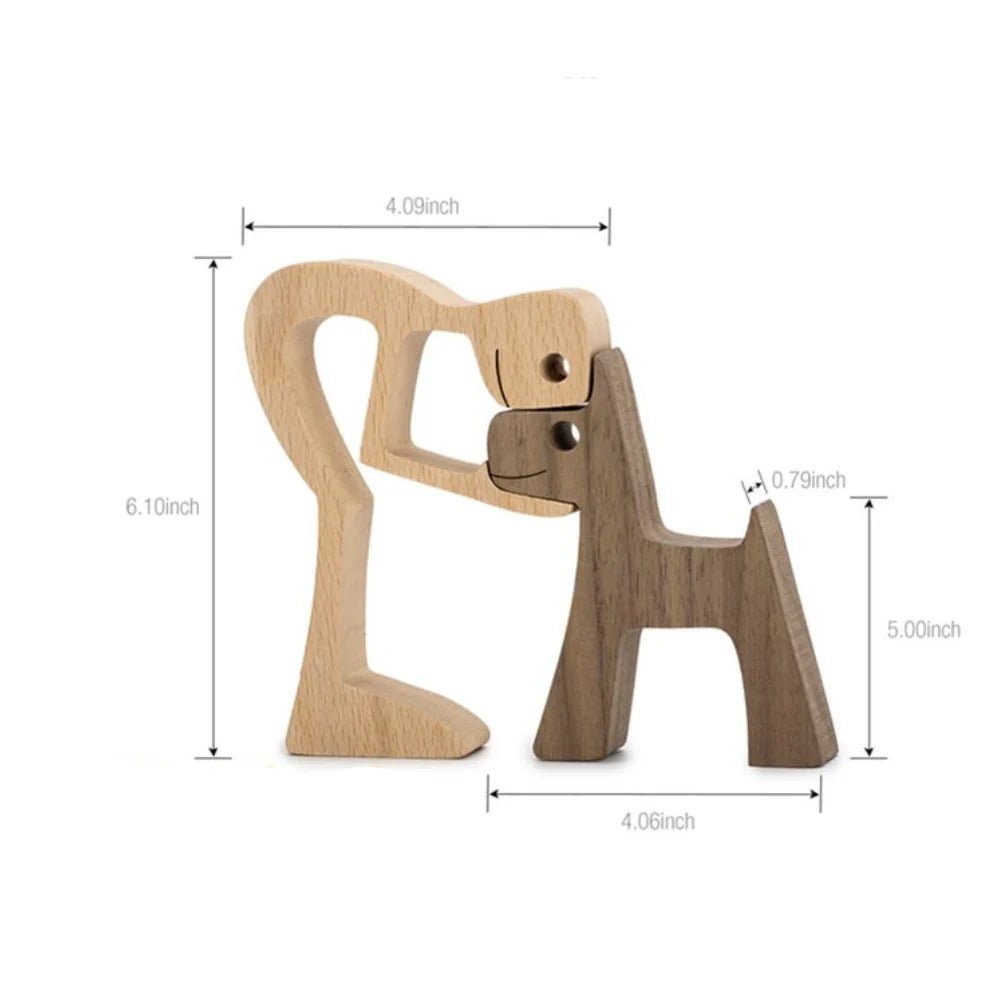 Nordic Wooden Dog Sculptures - Lattea Global