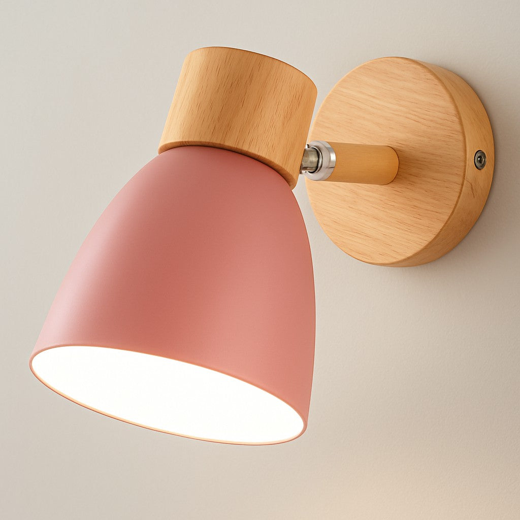 Nordics Wooden Wall Lamp for Bedroom