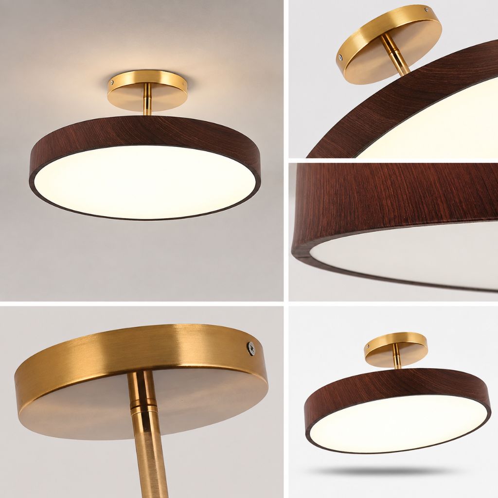 OakLume Nordic Semi Flush Mount Ceiling Light