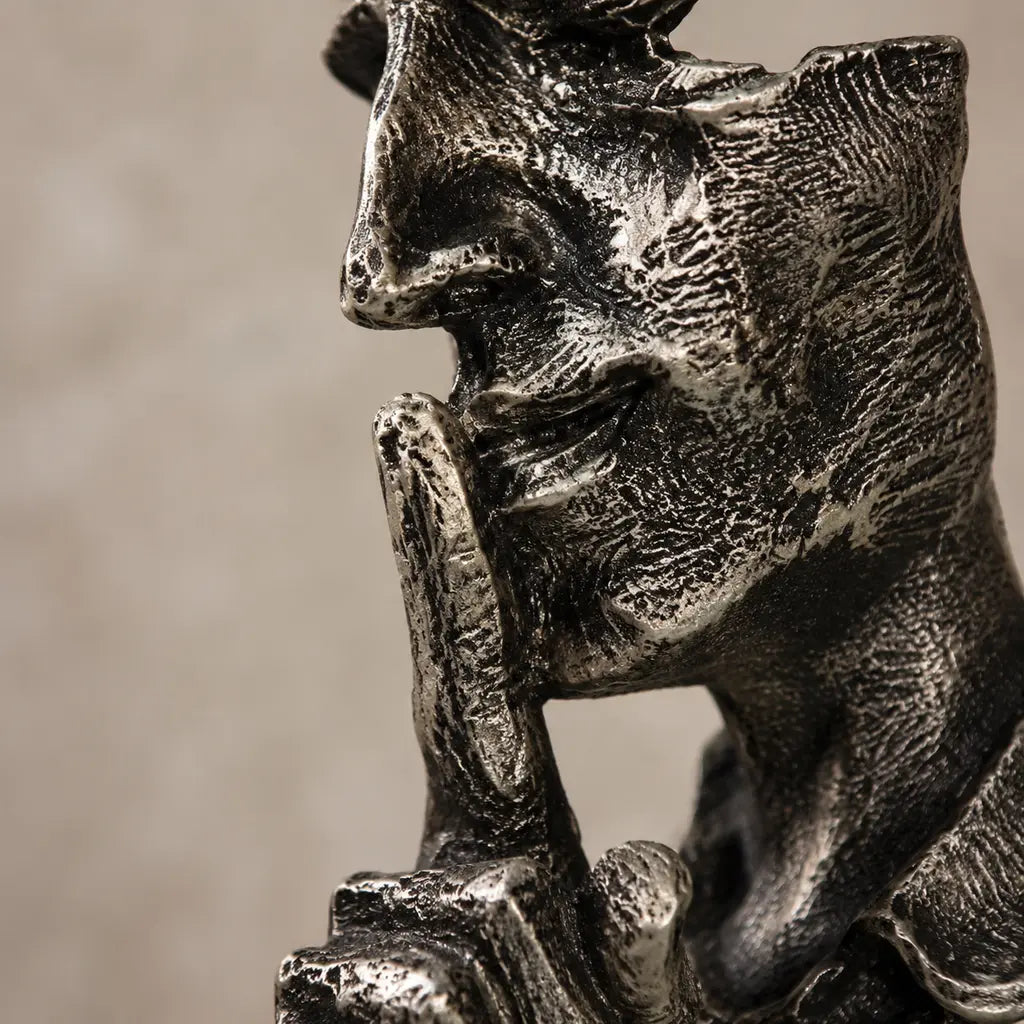 Odin's Faces Silencer sculpture textured resin detail