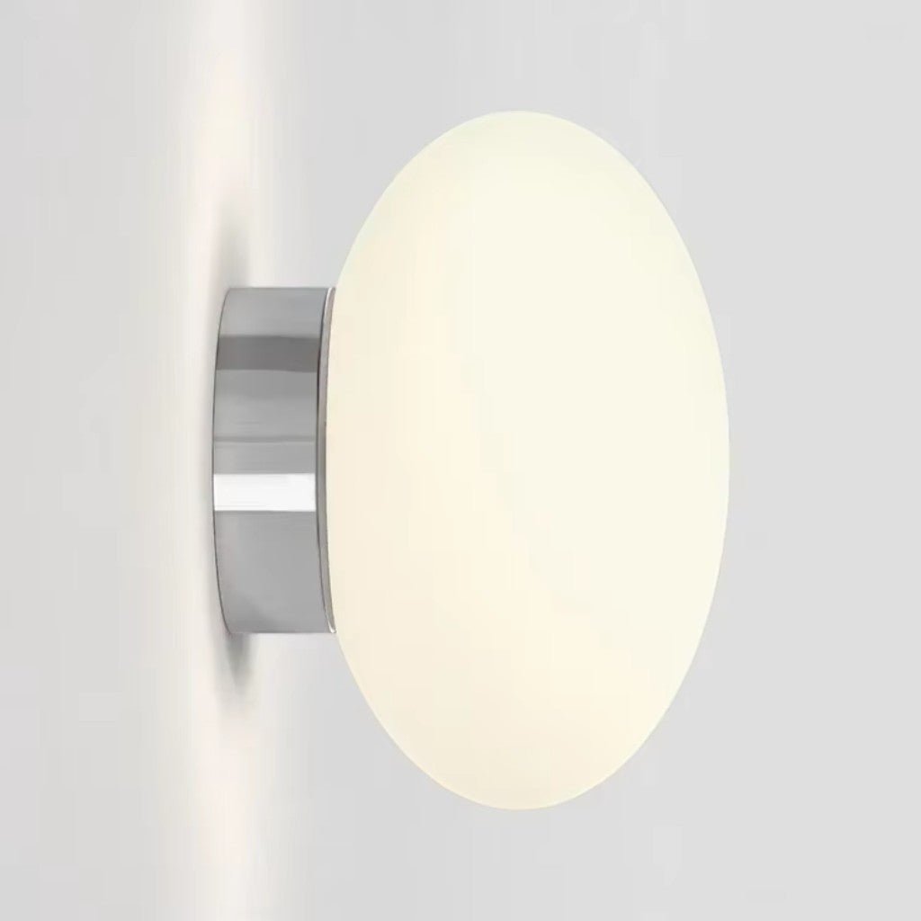 OpalHalo Nordic White Glass Orb Wall Sconce - Lattea Global
