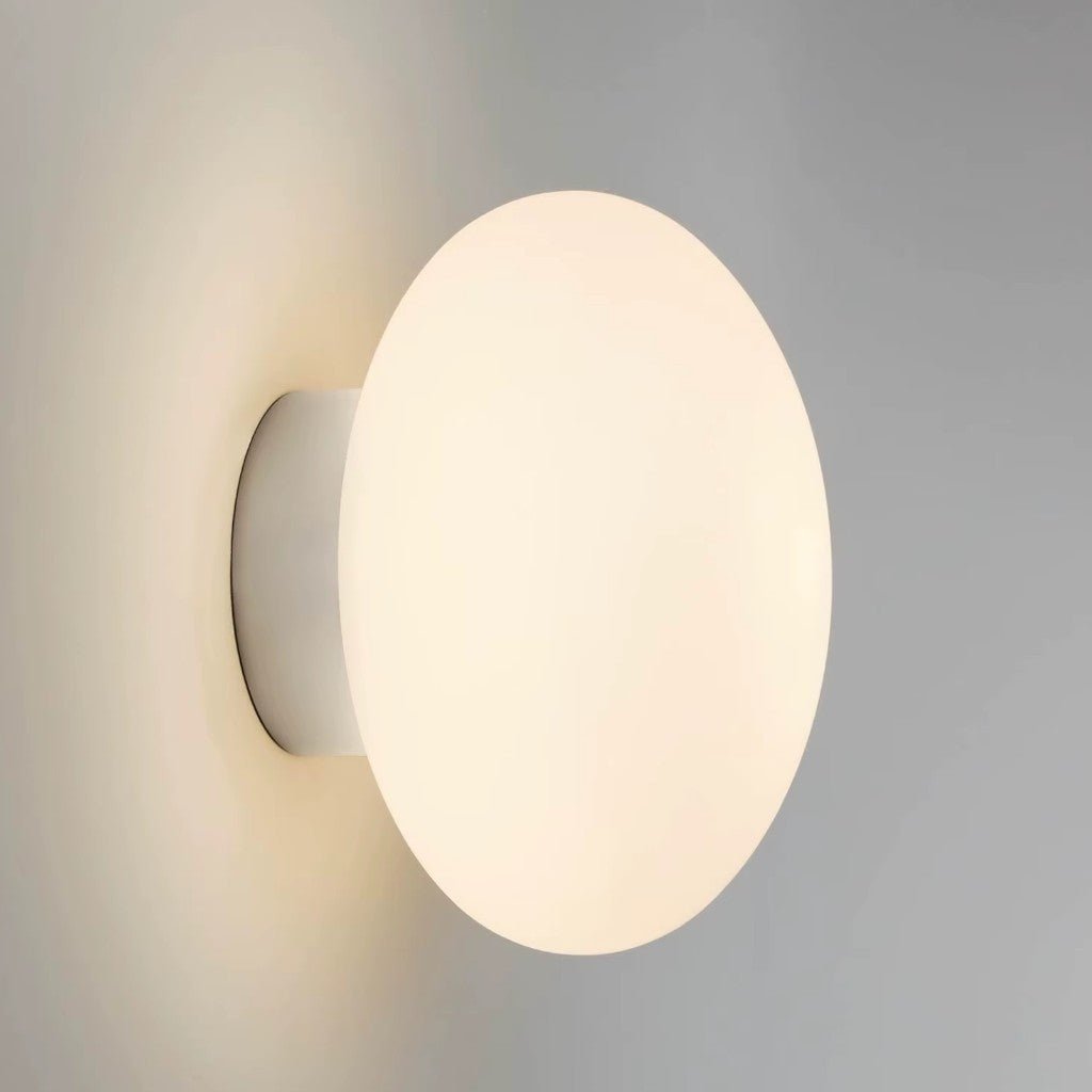 OpalHalo Nordic White Glass Orb Wall Sconce - Lattea Global