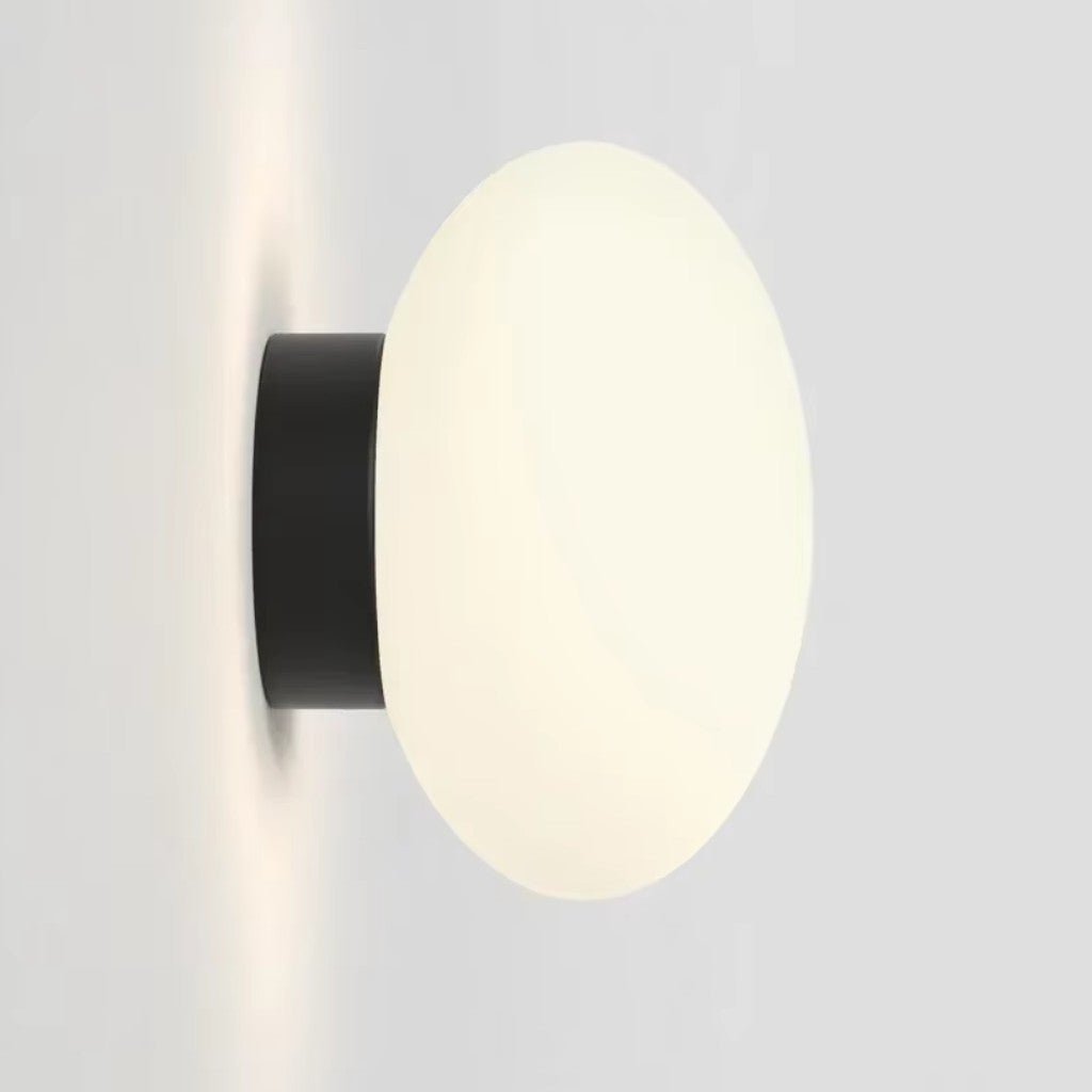 OpalHalo Nordic White Glass Orb Wall Sconce - Lattea Global