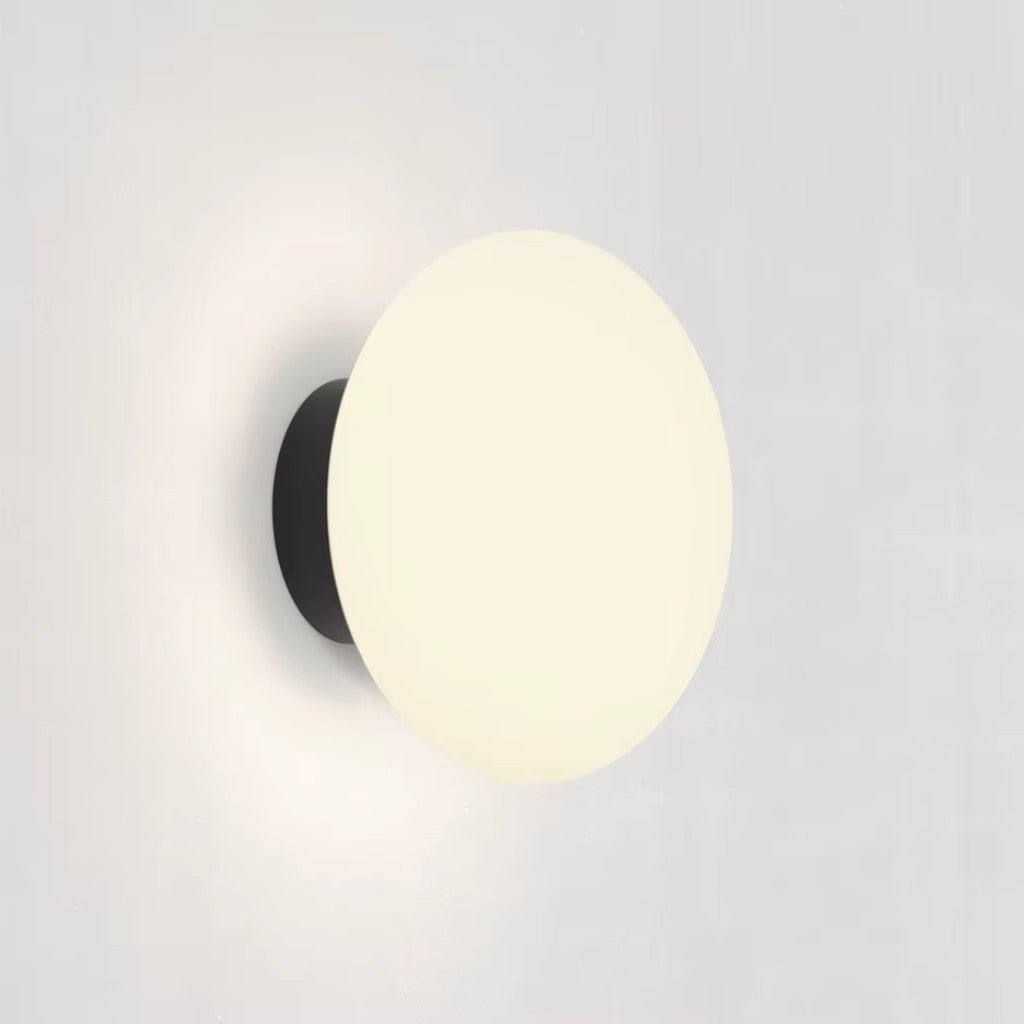 OpalHalo Nordic White Glass Orb Wall Sconce - Lattea Global