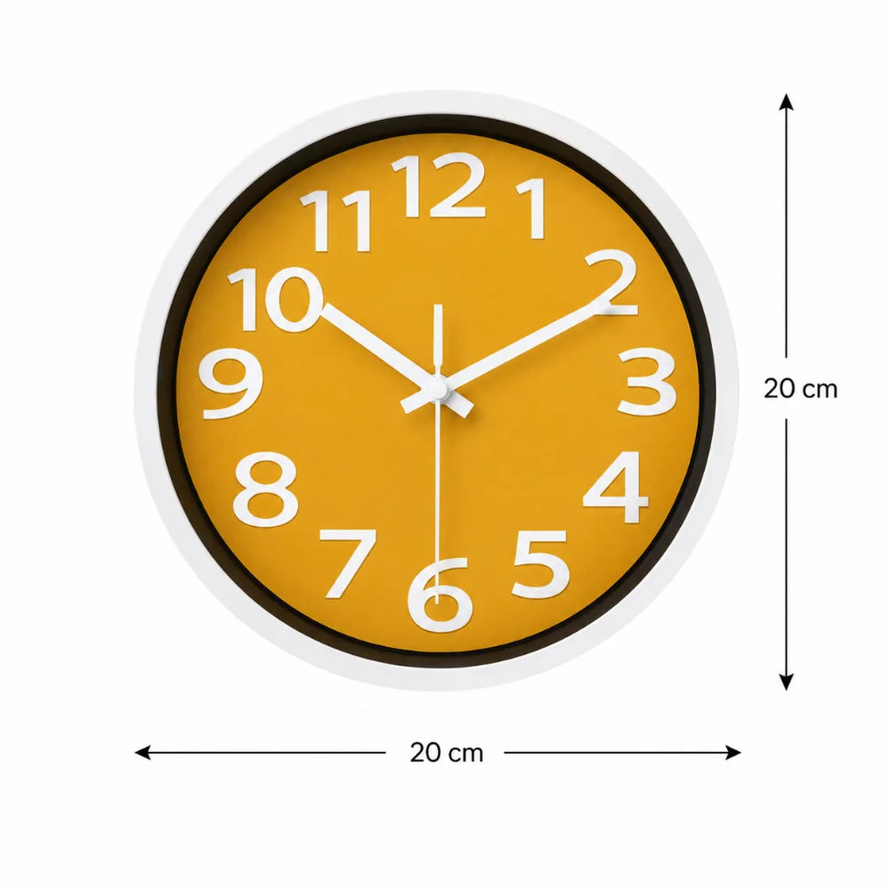Orange wall clock minimalist nordic style – view 11