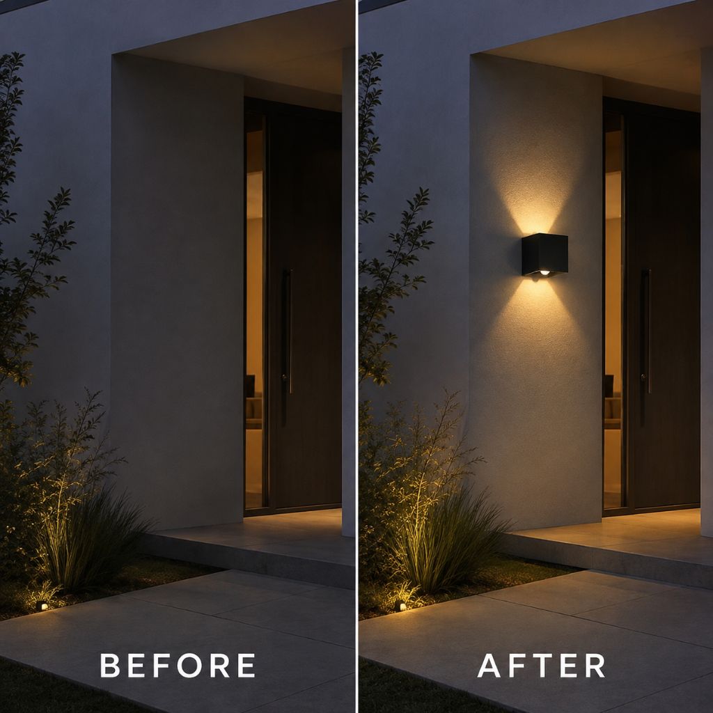 LED Outdoor Wall Light Motion Sensor IP65 Up Down Sconce
