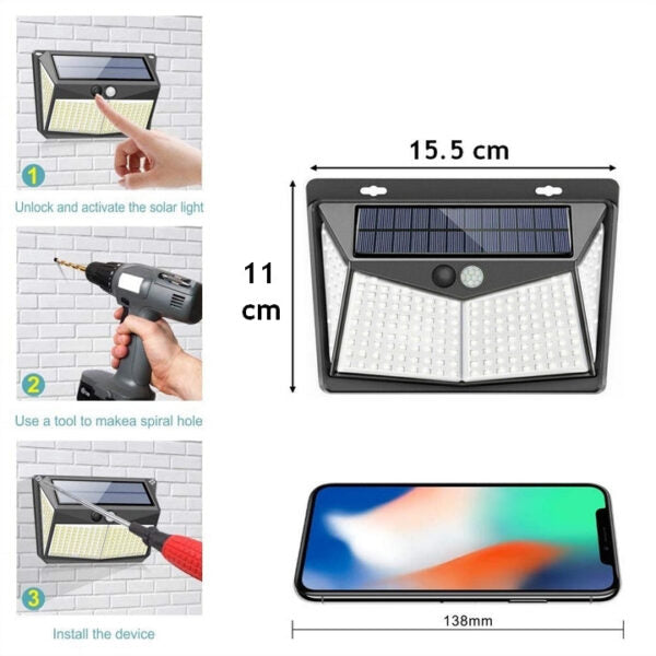 Solar Security Light for Outdoor Spaces - Lattea