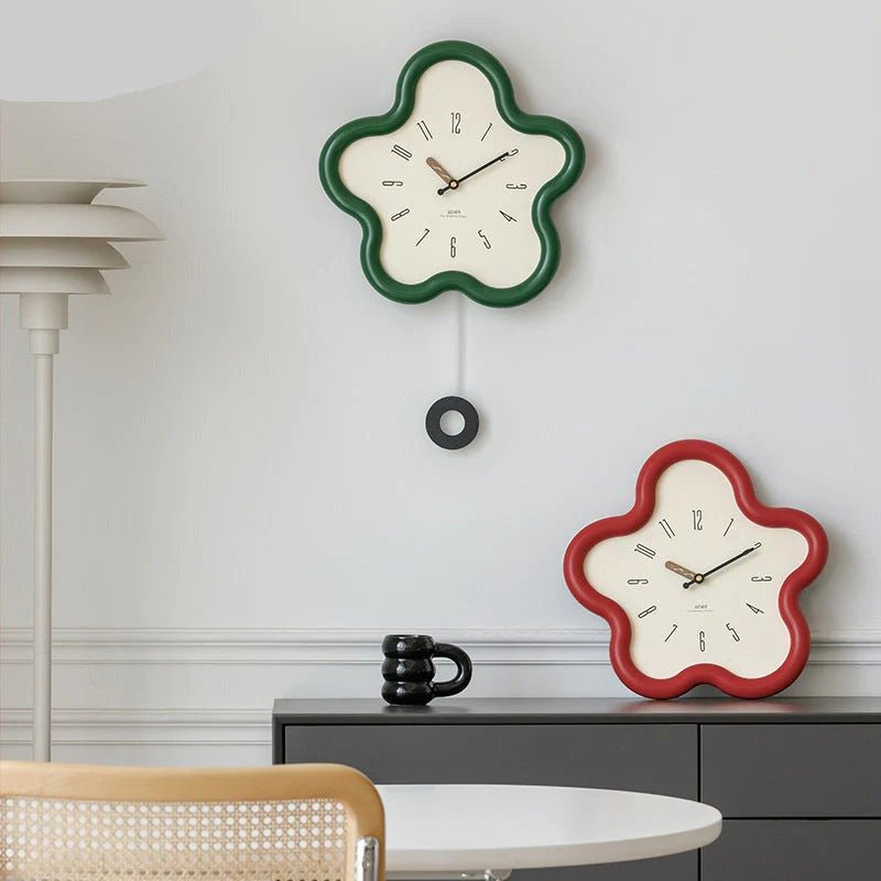 PetalTime - 3D Flower Pendulum Wall Clock with Silent Movement - Lattea Global