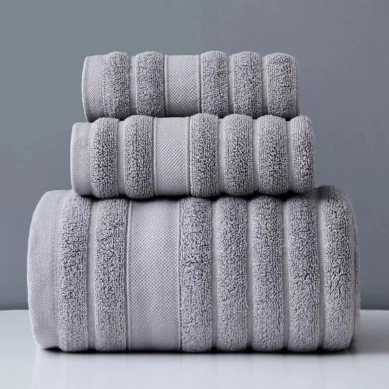 Plush Cotton 3-Piece Towel Set