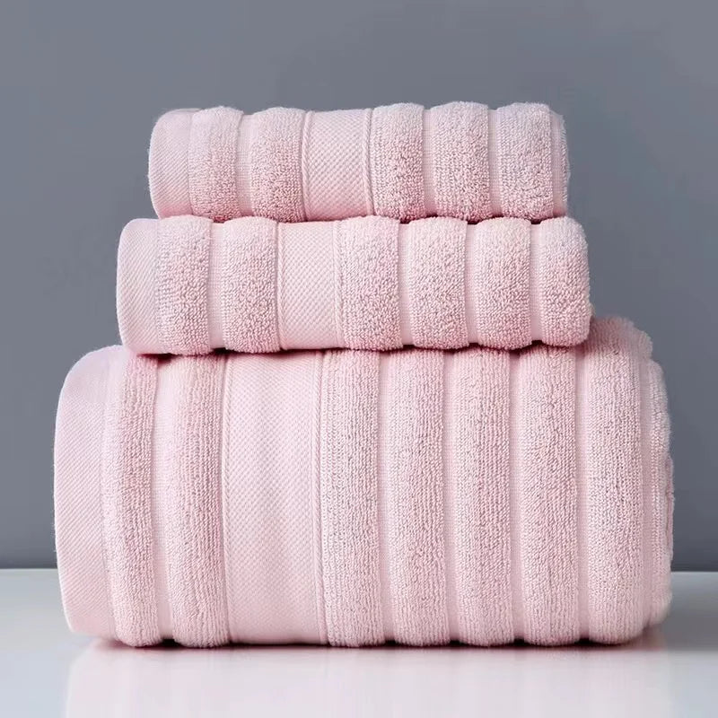 Plush Cotton 3-Piece Towel Set