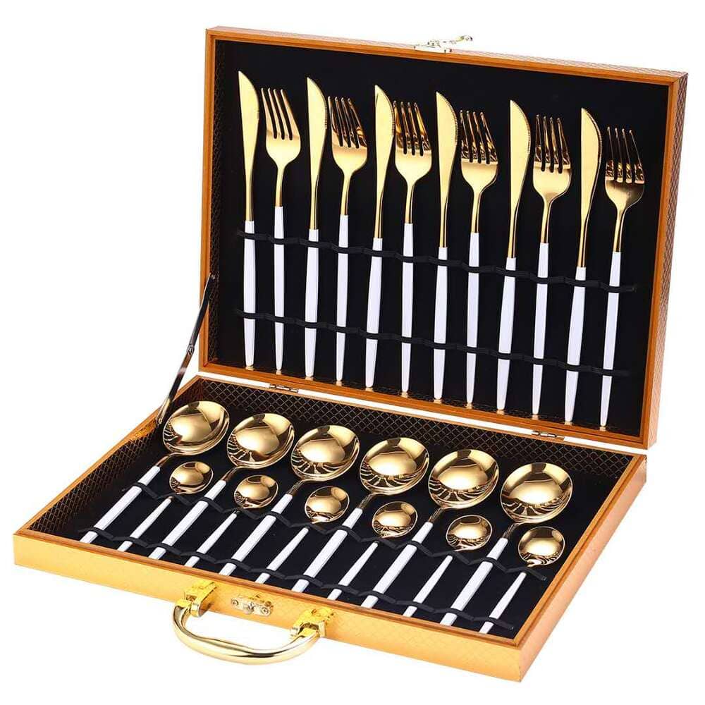 Premium Cutlery Set - 24-Piece Stainless Steel Lattea