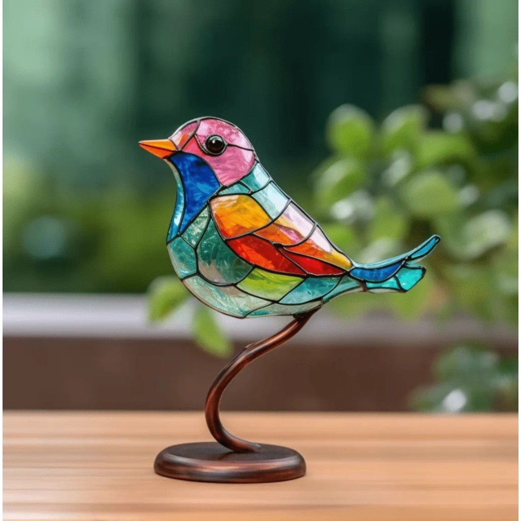 PrismBird Vintage Colorful Bird Ornament - Lattea Global