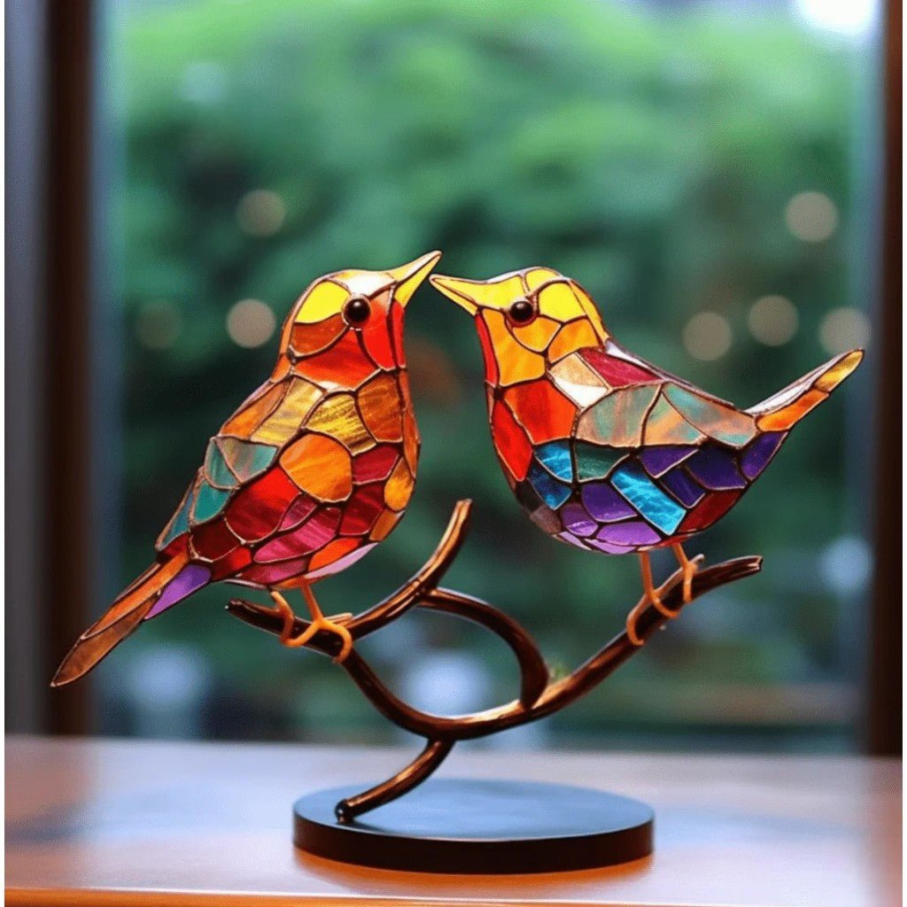 PrismBird Vintage Colorful Bird Ornament - Lattea Global