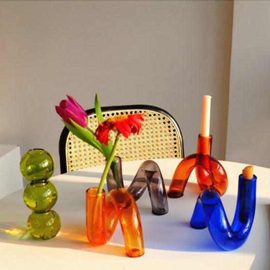 Artistic Loop Hydroponic Vase & Candle Holder