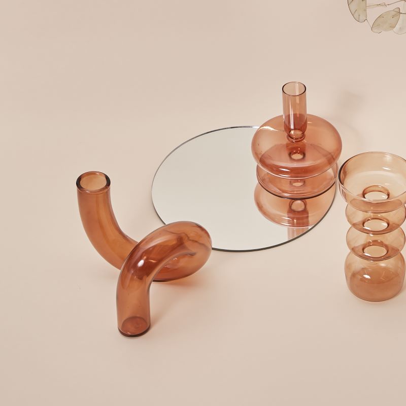 Amber Glow Candle Holder & Vase Collection