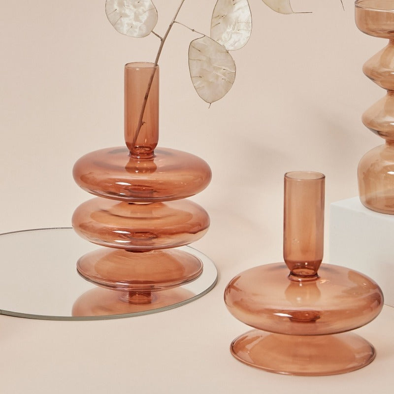 Amber Glow Candle Holder & Vase Collection