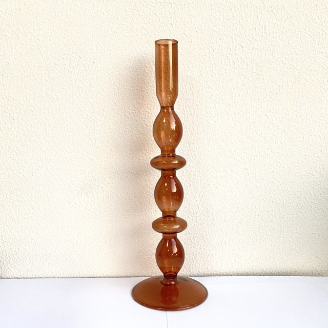 Amber Glow Candle Holder & Vase Collection