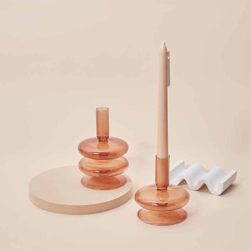 Amber Glow Candle Holder & Vase Collection