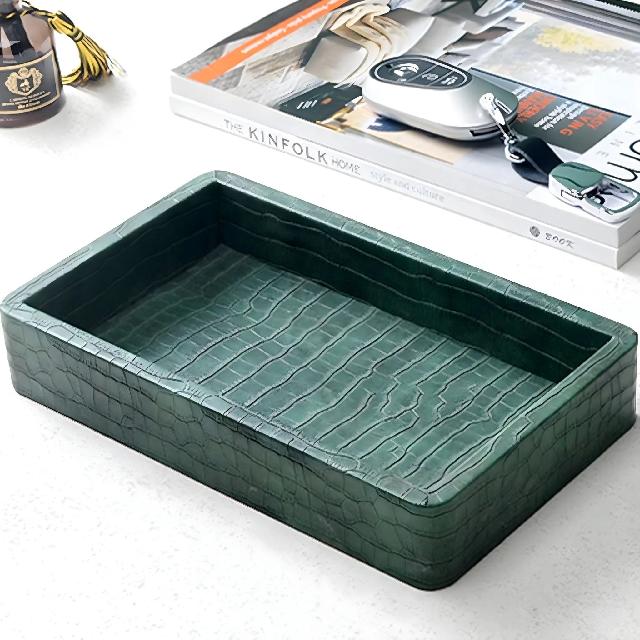 PU Leather Storage Tray