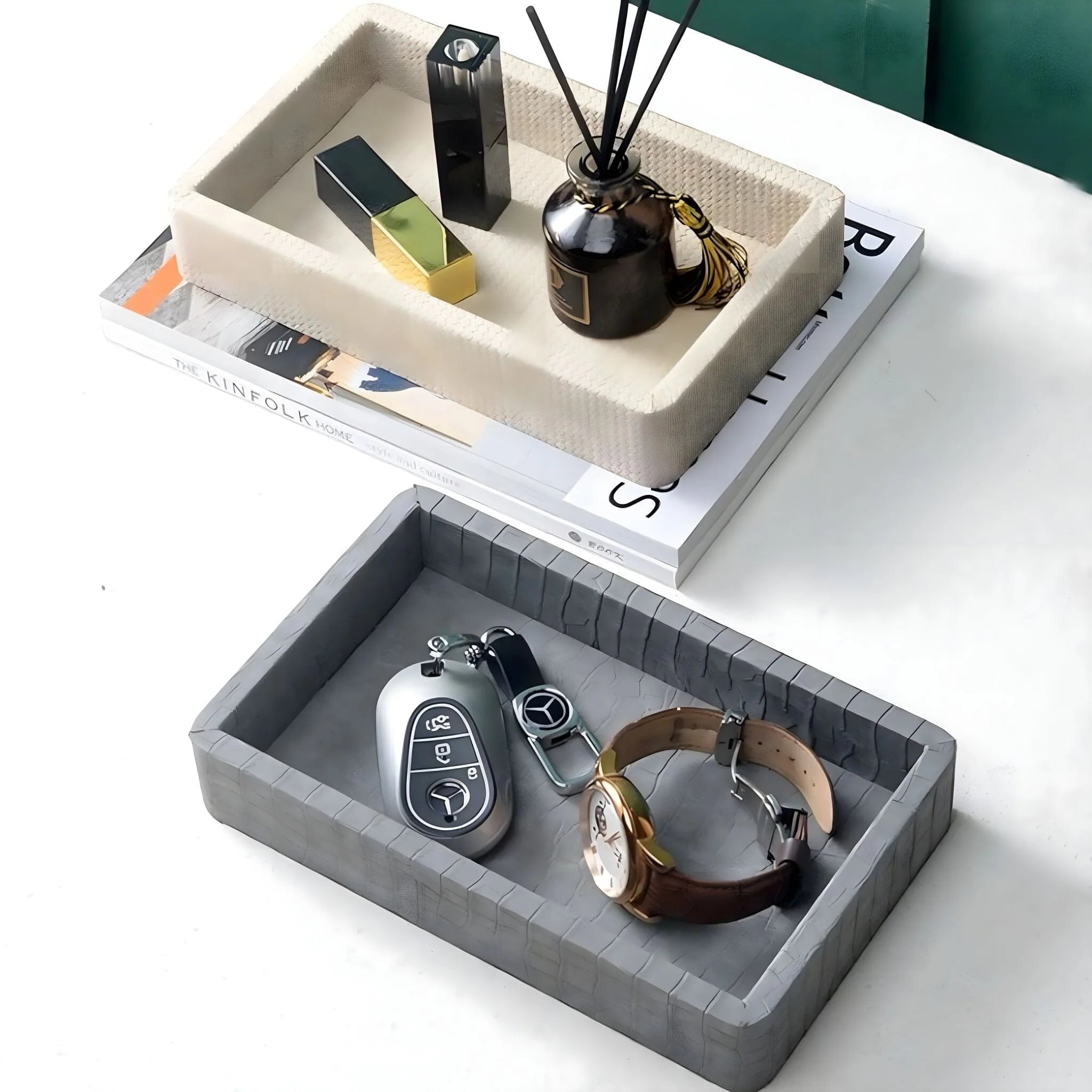 PU Leather Storage Tray