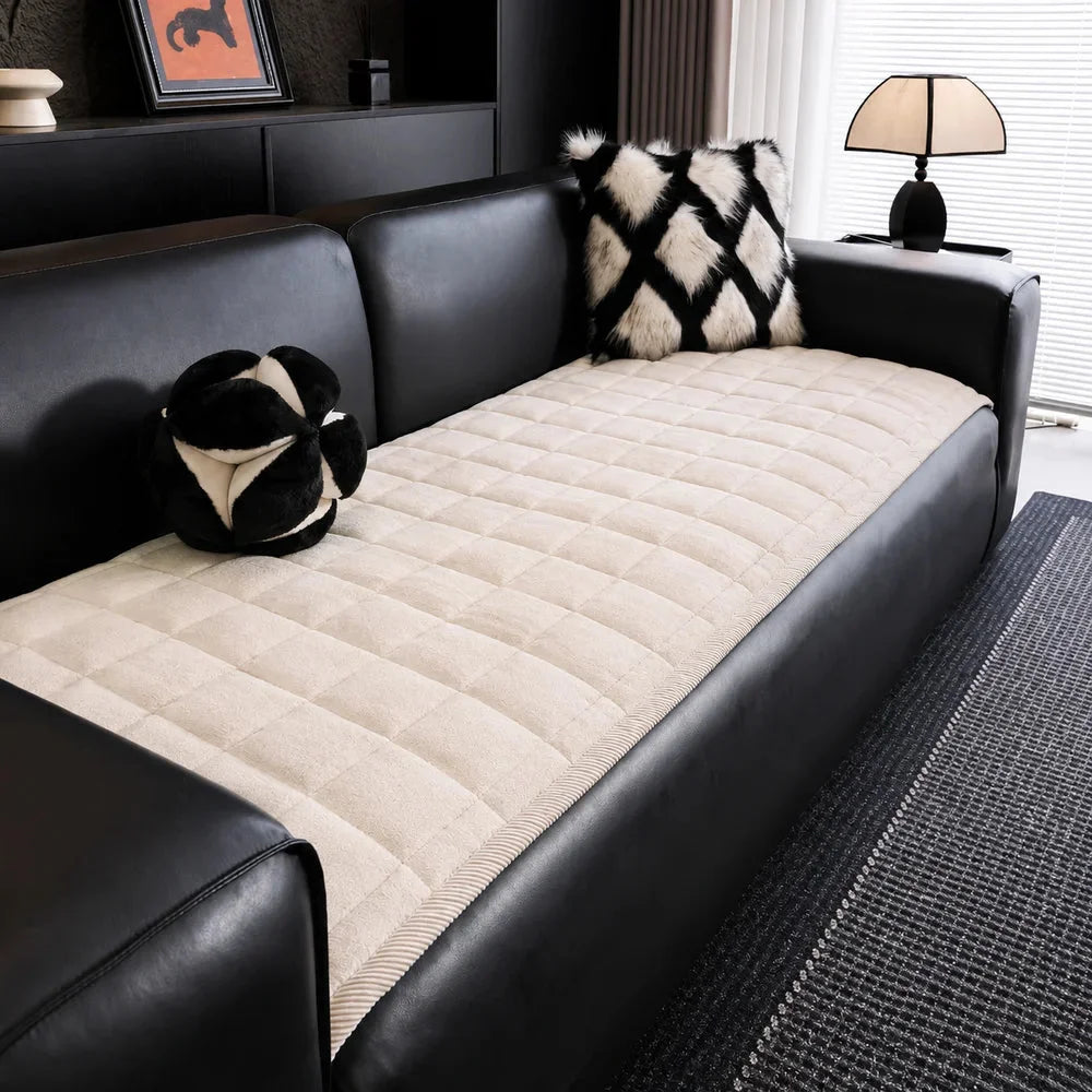 Quilted sofa cover mat non-slip and pet scratch resistant – view 5