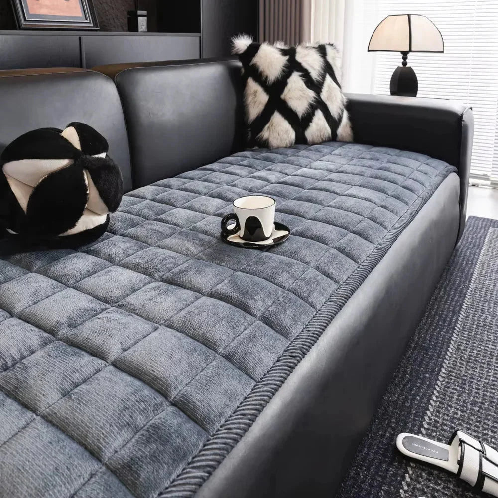 Quilted sofa cover mat non-slip and pet scratch resistant – view 9