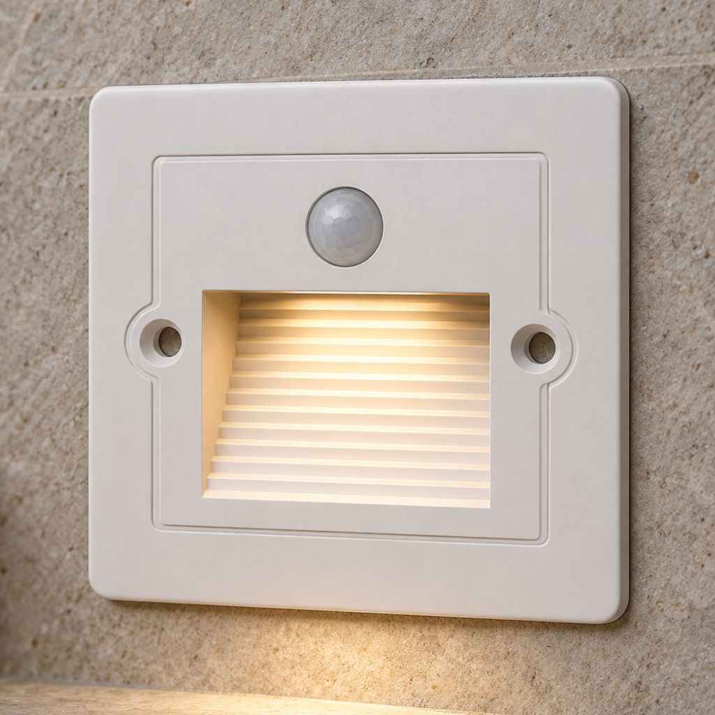 Recessed LED Step Light with PIR Motion Sensor 3W IP65