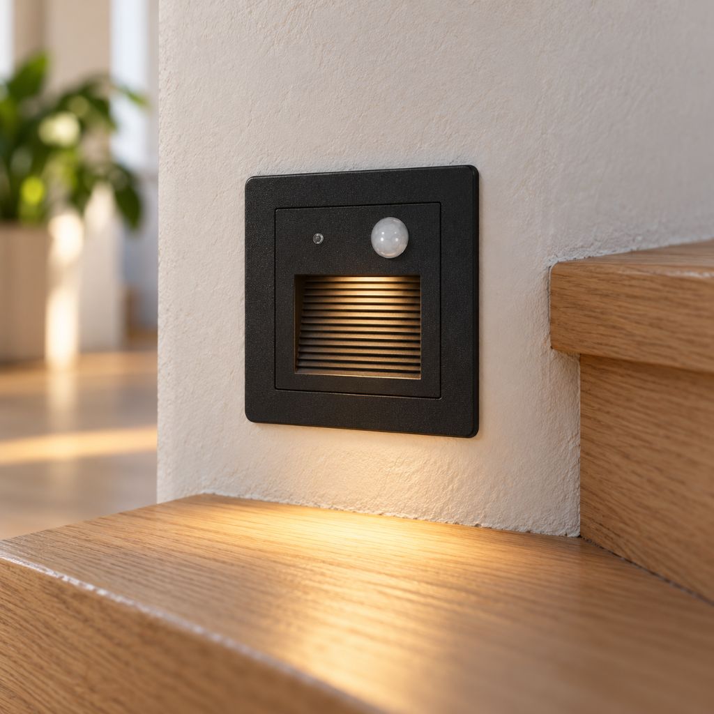 Recessed LED Step Light with PIR Motion Sensor 3W IP65
