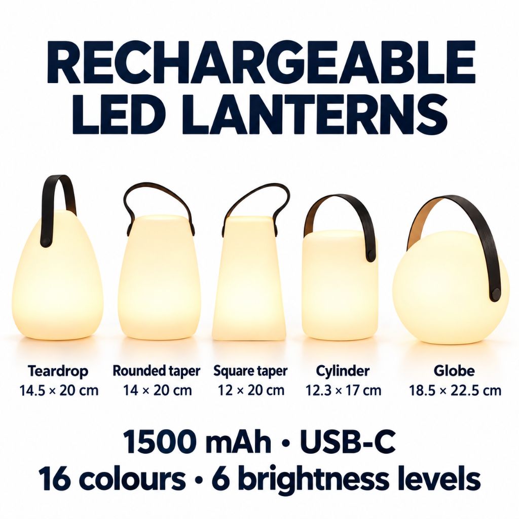Rechargeable RGB LED Lantern with Handle and Remote Control