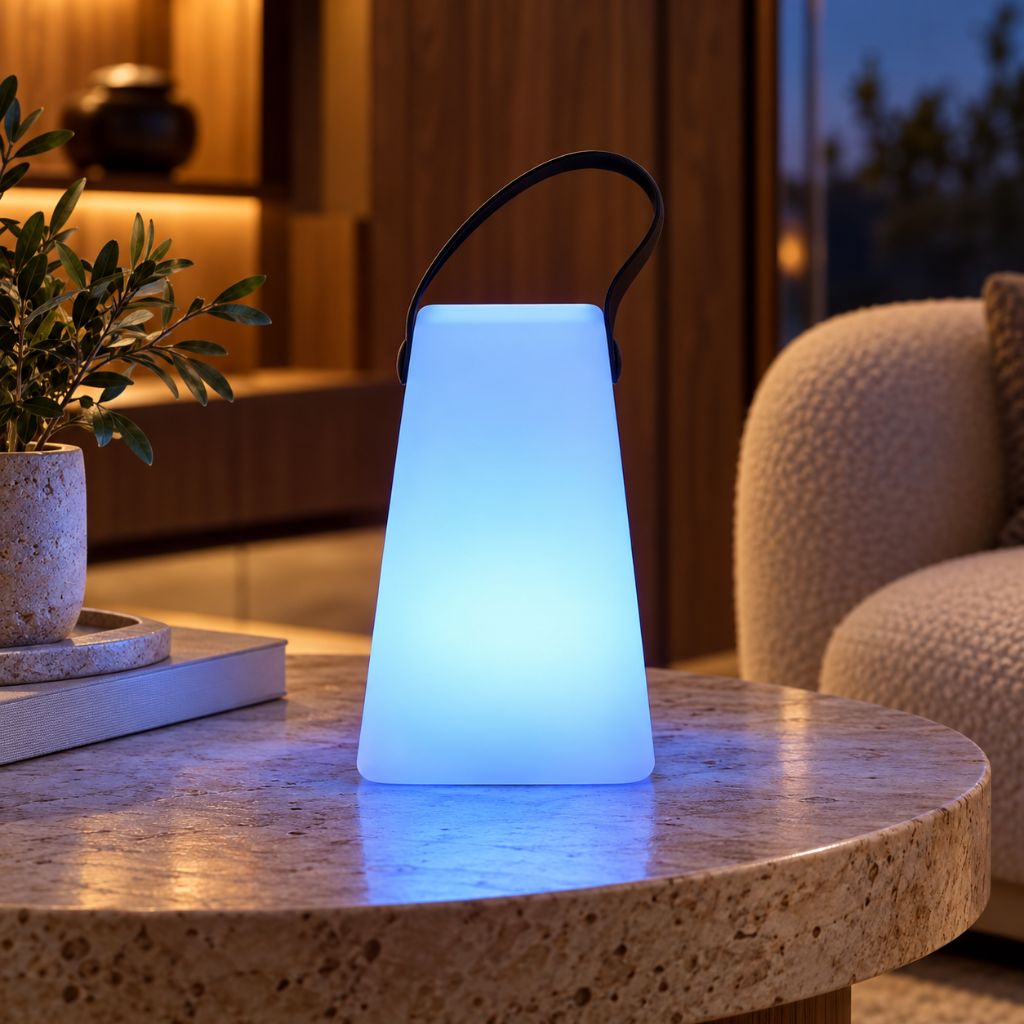 Rechargeable RGB LED Lantern with Handle and Remote Control