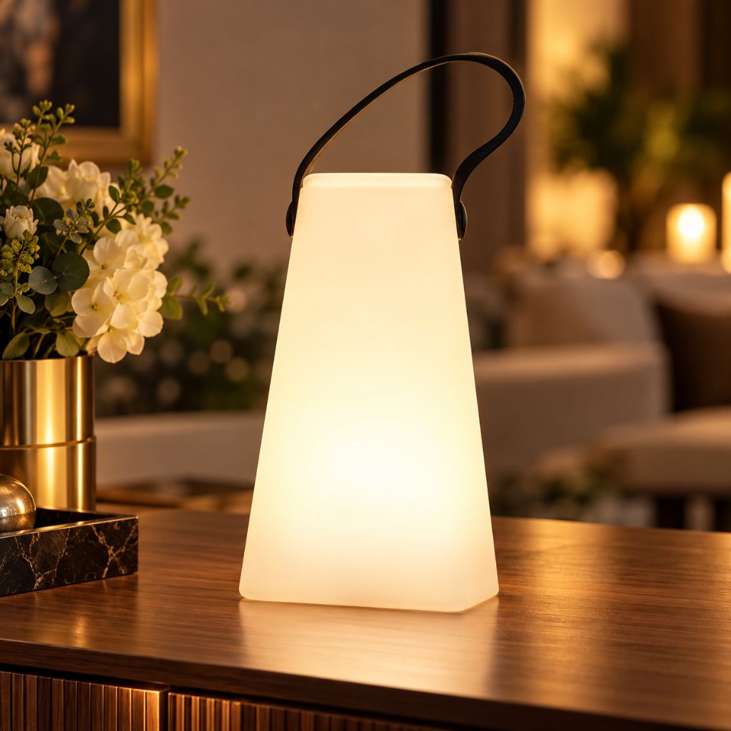 Rechargeable RGB LED Lantern with Handle and Remote Control