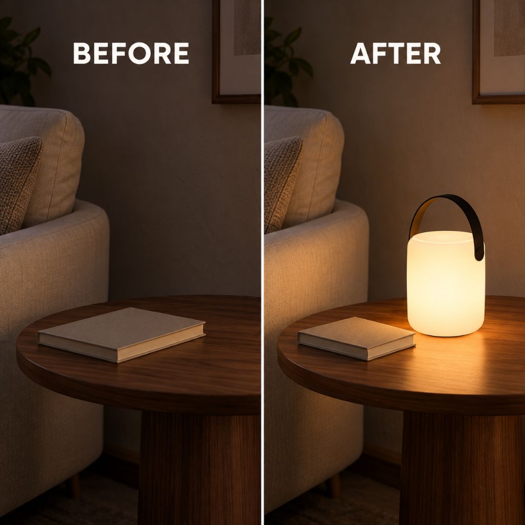 Rechargeable RGB LED Lantern with Handle and Remote Control