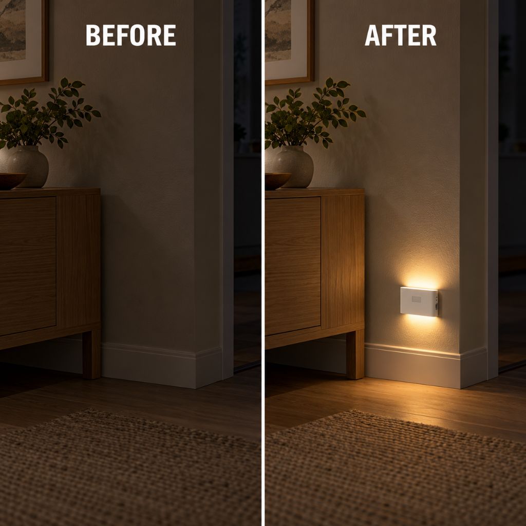 Rechargeable Up & Down LED Night Light with Motion Sensor