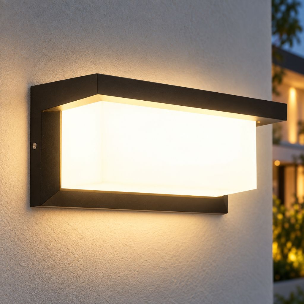 Rectangular LED Wall Light with Frosted Diffuser