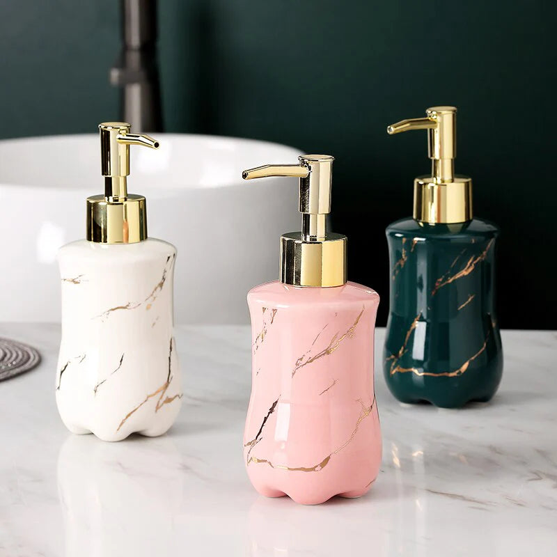 Refined Marble Soap Dispenser – Luxury Bath Accessory