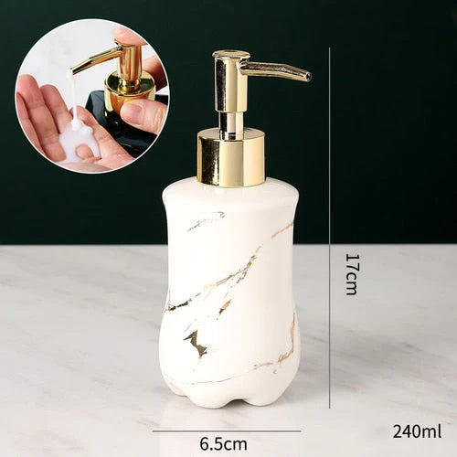 Refined Marble Soap Dispenser – Luxury Bath Accessory