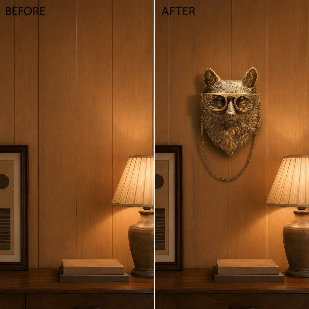 Resin Animal Head Wall Sculpture