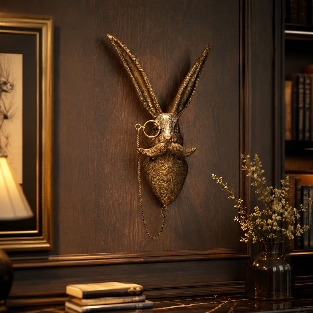 Resin Animal Head Wall Sculpture