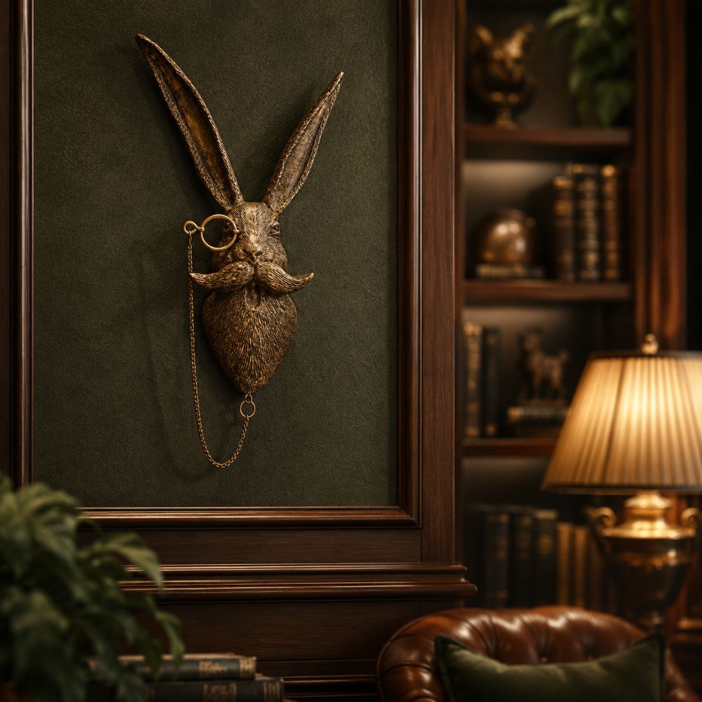 Resin Animal Head Wall Sculpture