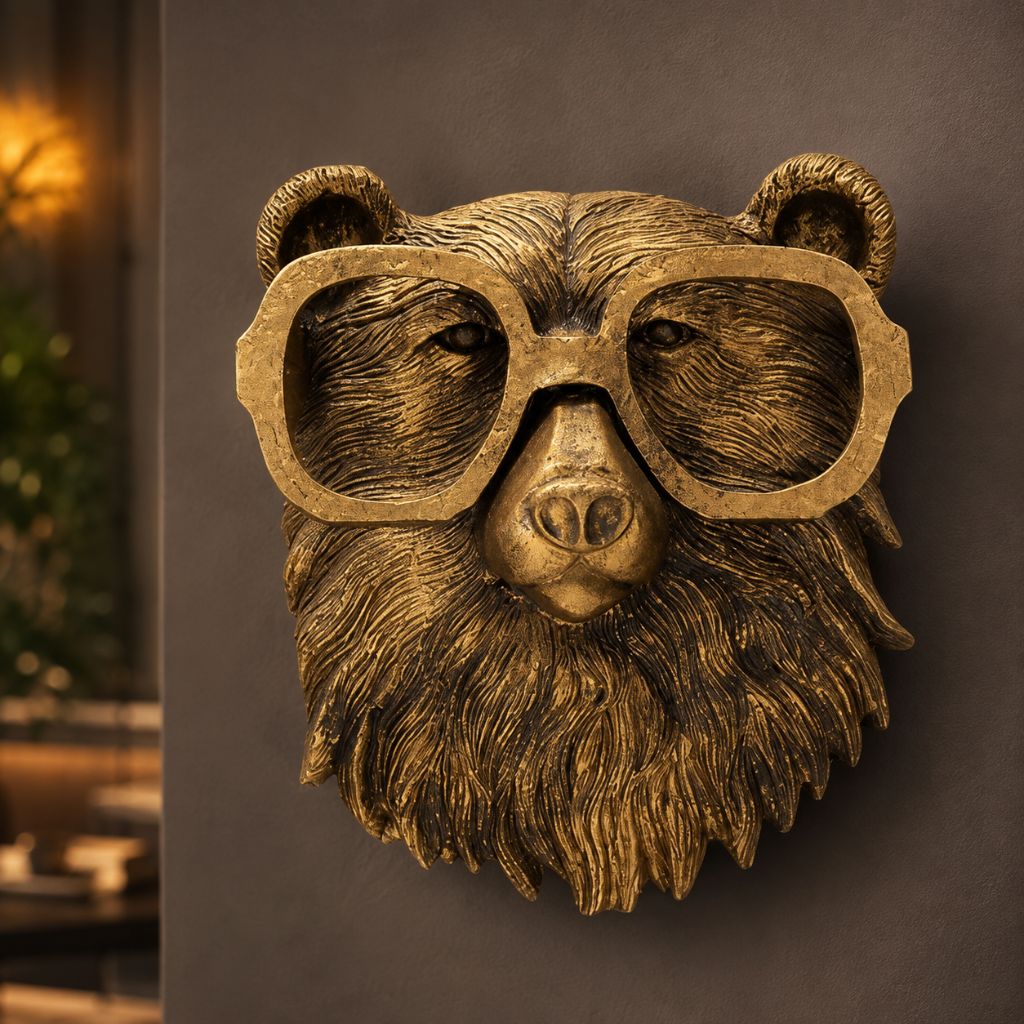 Resin Animal Head Wall Sculpture