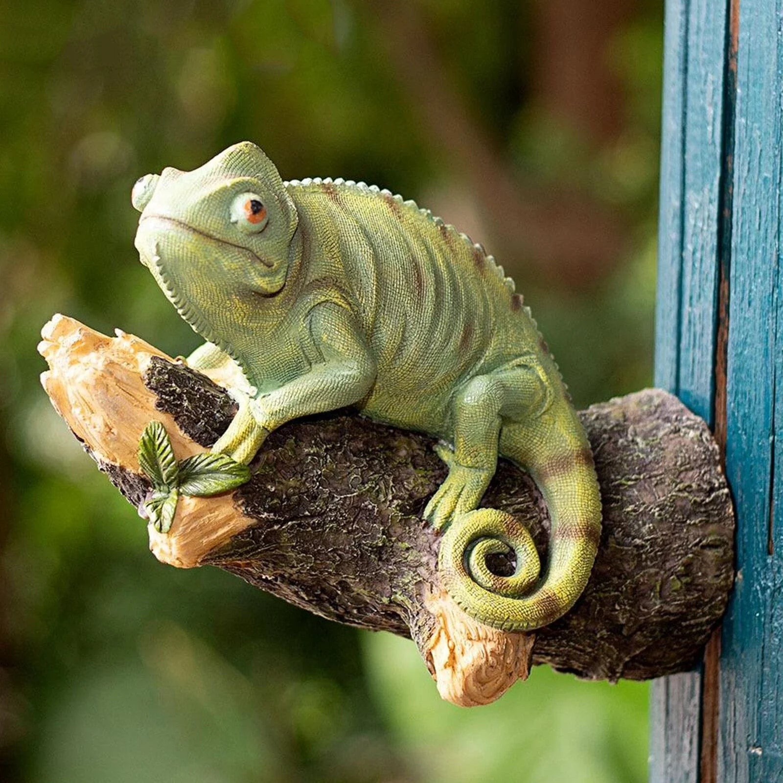 Resin Chameleon Figurine on Tree