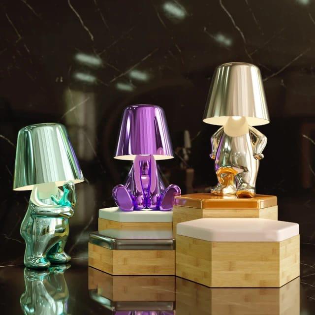 Metallic Figurine Table Lamp