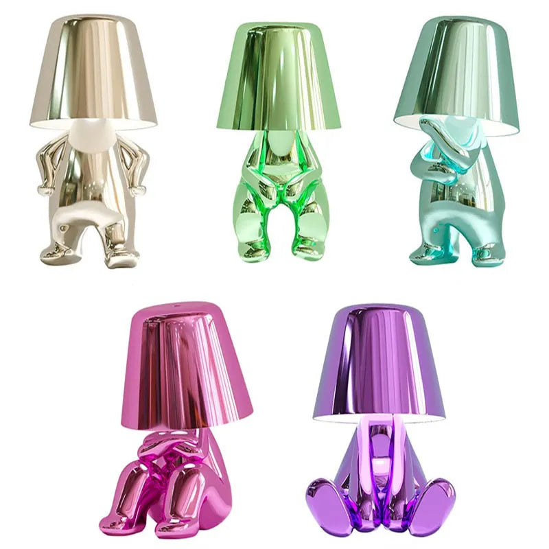 Metallic Figurine Table Lamp