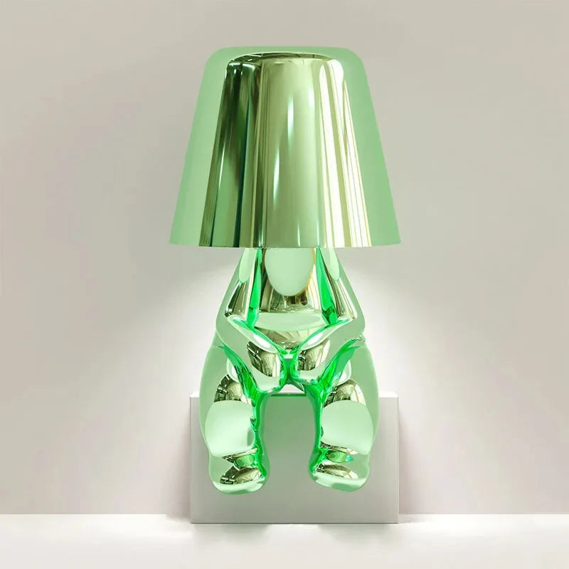 Metallic Figurine Table Lamp