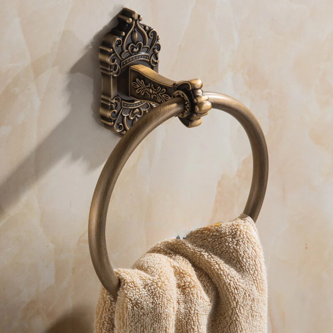 Antique Brass Hand Towel Ring for Bathroom