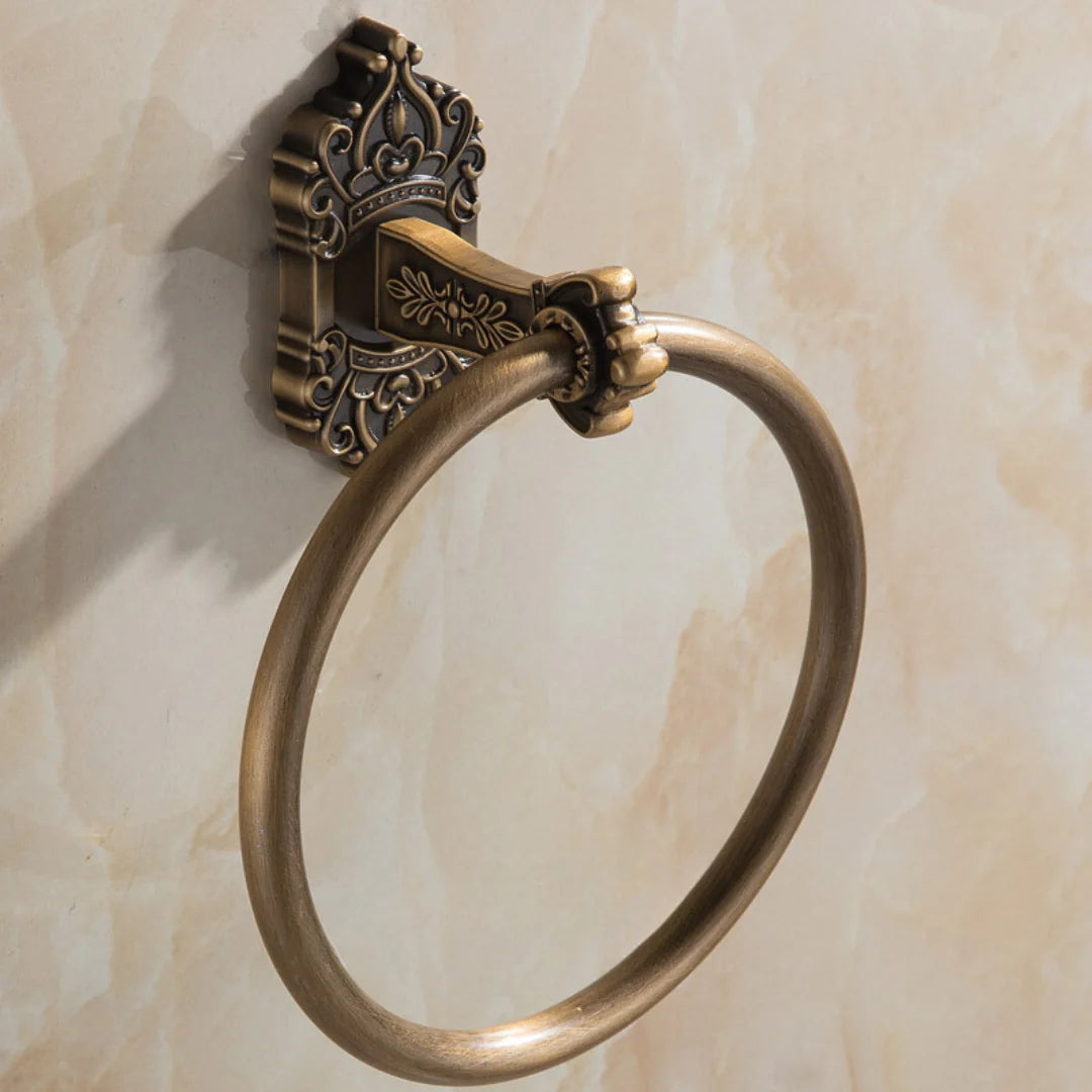 Antique Brass Hand Towel Ring for Bathroom