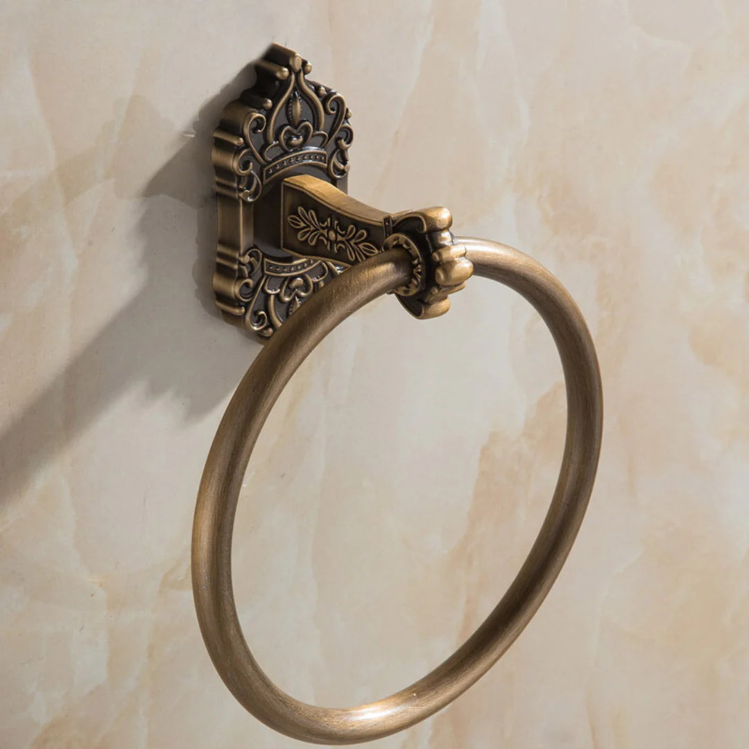 Antique Brass Hand Towel Ring for Bathroom