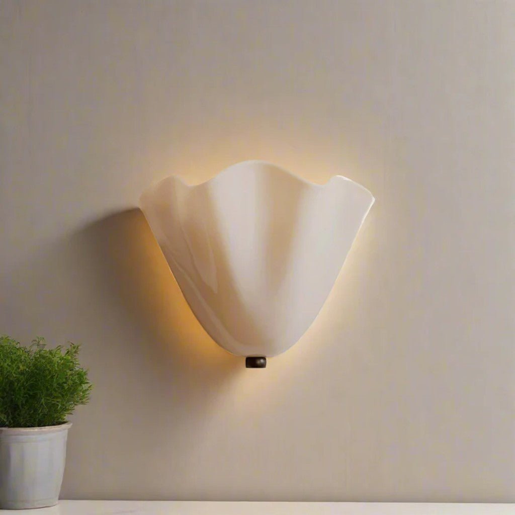Retro Glass Shell Wall Light Sconce at Lattea | Free Shipping