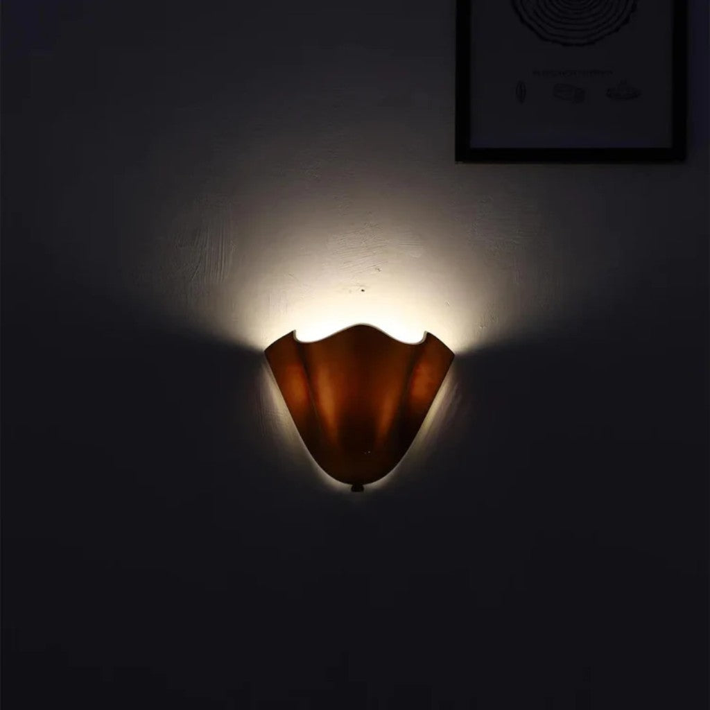 Retro Glass Shell Wall Light Sconce
