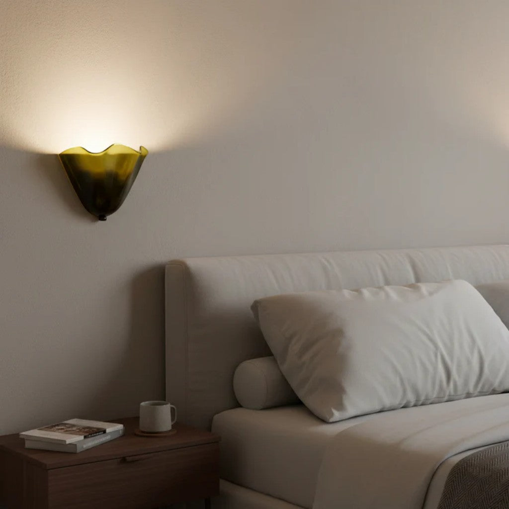 Retro Glass Shell Wall Light Sconce